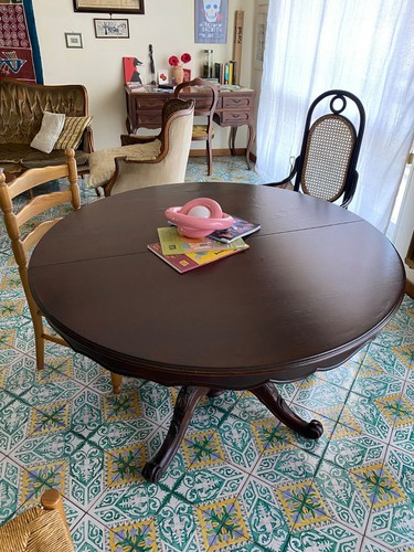 Tavolo tondo noce - tondo,