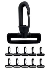 IPEA Moschettoni Girevoli in Plastica con Gancio per Zaini e Borse  10 Pezzi  