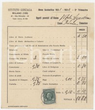 1932 MILANO Istituto GONZAGA