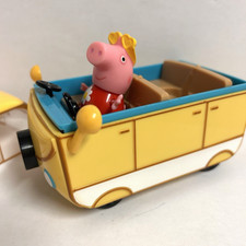 Peppa Pig Little Camper Van Giallo Mini 5" Tetto Estraibile e Figure Sedili due