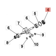 PARAOLIO 32x15x5,5 MM ALBERO MOTORE MOTOSEGA EFCO 131 132 OLEOMAC 932