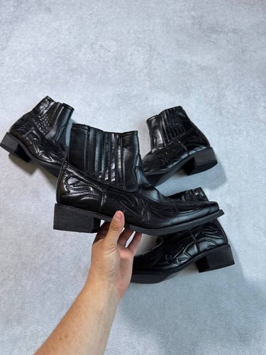Stivali cowboy uomo pelle - , nera