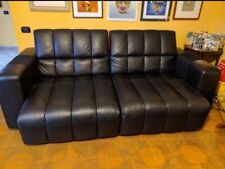 Dondi Salotti Divano Vera Pelle Nero Elettrico