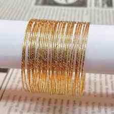 BRACCIALI 30 PEZZI LAMINATI COL.ORO ELEGANTE SET BIGIOTTERIA DONNA CASUAL