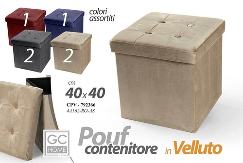 Pouf contenitore poggiapiedi - pouf,
