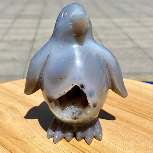Statuina pinguino intagliato - , a