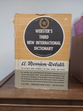 Webster's Third New International Dictionary HC w DJ 2,728 Pgs Thumb-Index 1967