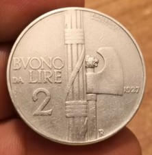 2 Lire 1927 Fascio, Vittorio