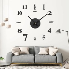 Gvolatee Orologio da Parete, Moderno Cucina Orologi da Muro Nero, Particolari Mo