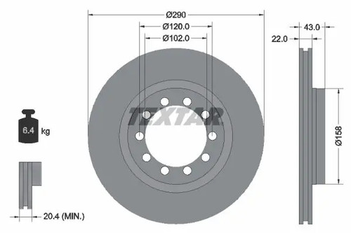 Disco freno ventilazione - 2x,