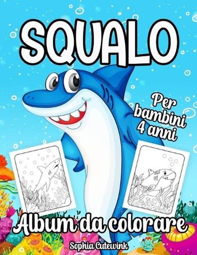 Squalo album colorare - squalo,