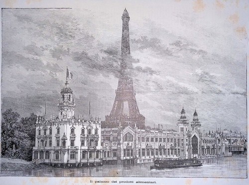 Stampa del 1889 palazzo - palazzo, dei