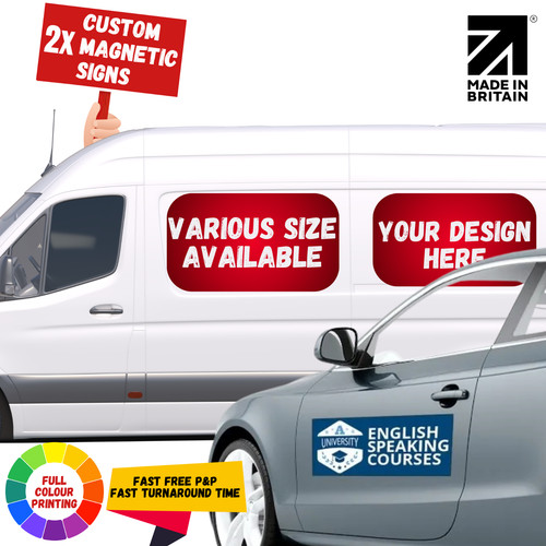 Magnetic signs for - 2x, vans