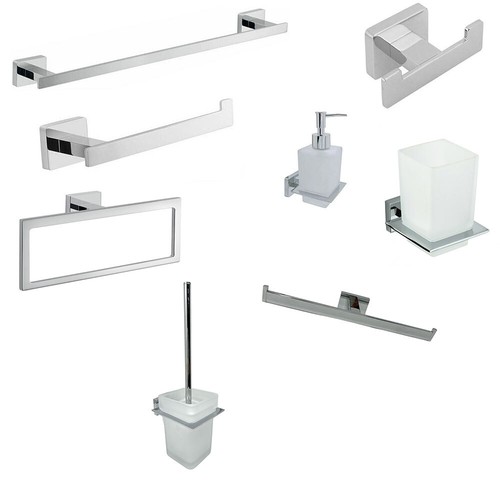 Accessori bagno acciaio lucido