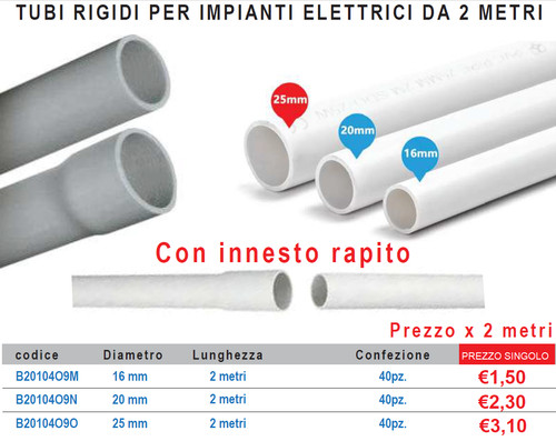 Tubo rigido 25 32 mm - 25,