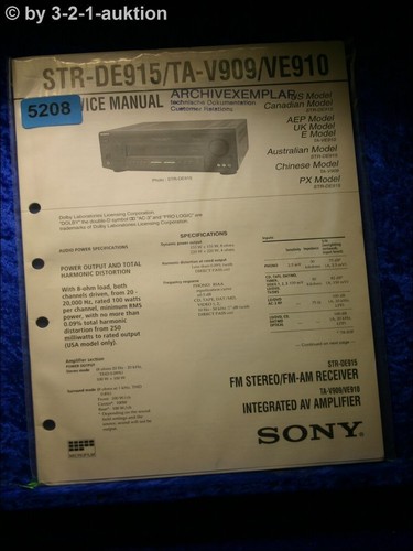 Sony service manual - sony, str