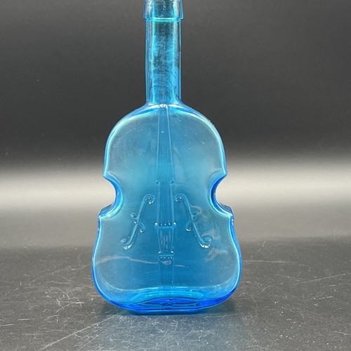 Bottiglia violino vetro - , blu