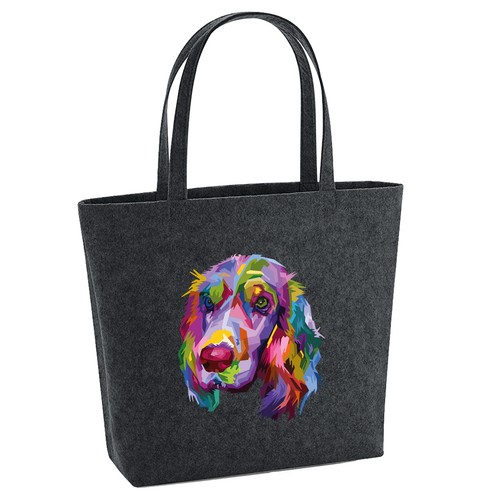 Shopper feltro cocker - shopper, in