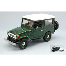 TOYOTA FJ40 HARD TOP 1974 GREEN W/WHITE ROOF 1:24 Motormax Auto Stradali Modelli