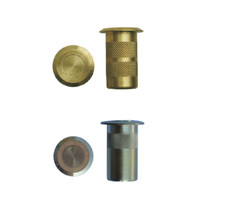 POZZETTO A MOLLA PAVIMENTO OTTONE NICHELATO ANTIPOLVERE PORTE FINESTRE PERSIANE