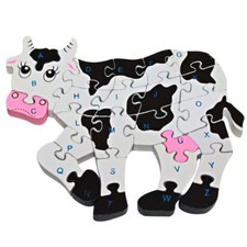 x 3D Puzzle Legno Forma Mucca