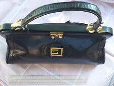 schwarze LEDERTASCHE (Länge