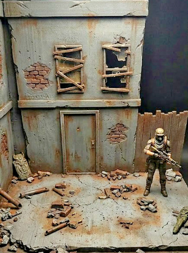 Diorama urban ruins scala - ruins, 1:18