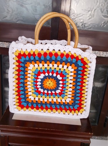 Borsa fatta mano uncinetto - borsa,
