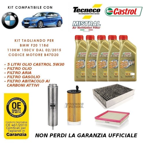 Kit tagliando bmw f20 - tagliando, 118d