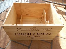 Cassa Legno Vuota Vino Lynch Bages Pauillac 2011 Da 6 Bottiglie