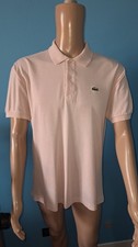 LACOSTE POLO UOMO MANICA CORTA COLOR ROSA CHIARO TAGLIA XXL 100%COTONE 