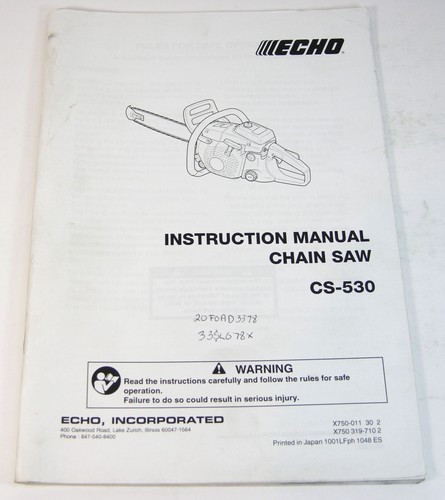 Motosega echo 530 manuale - cs-530,