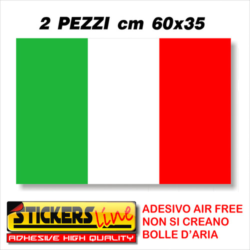 2pz adesivo bandiera - ,