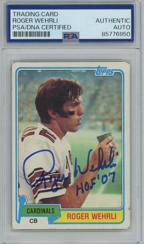 Roger wehrli 1981 topps - roger,