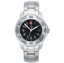 Victorinox Swiss Army 24685 Cricchetto Ufficiale LS, Quadrante Nero, Bracciale (Nuovo)