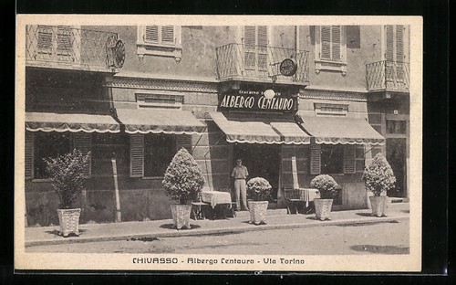 Cartolina chivasso albergo - cartolina, chivasso,