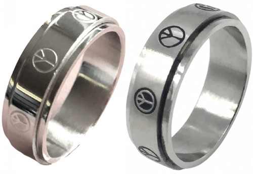 Anello acciaio inox segno - , di