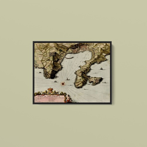 Vintage maps villa - vintage, on