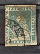 Antichi stati - 1851 - Francobolli Toscana 2 Crazie Lotto Toscano