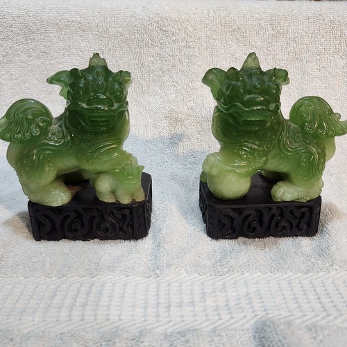 Coppia statuine cane - , verde