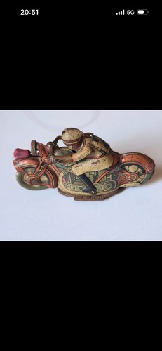 Moto latta giocattolo - in, epoca