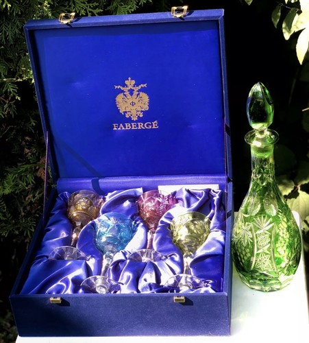 Faberge antico set vetro