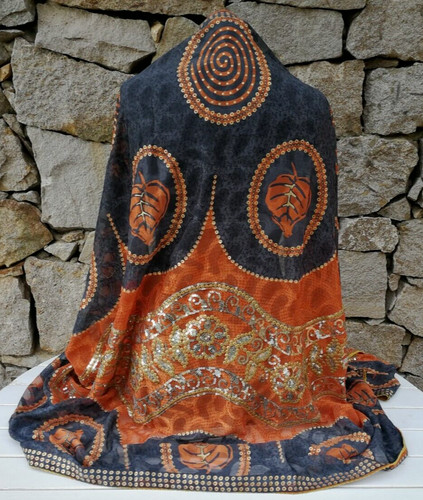 Patterned dupatta scarf women - scarf,
