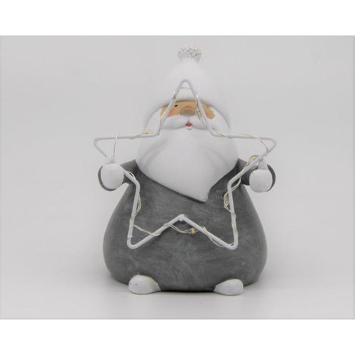Babbo natale con stella led - natale, in
