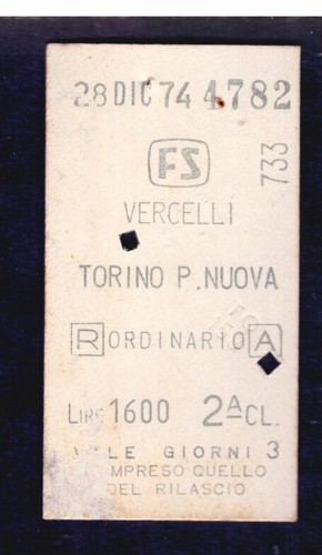 Biglietto ferrovie treno - biglietto, fs