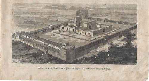 Stampa antica palestina - antica, tempio