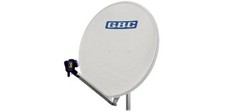 KIT PARABOLA ANTENNA SATELLITARE 80cm IN ACCIAIO CON LNB 0,3db GBC