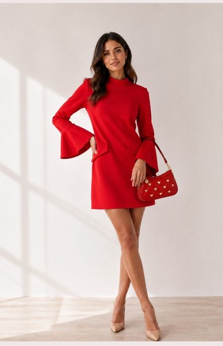Mini abito donna rosso - , borsa