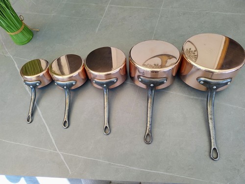 Vintage french copper saucepan - copper,