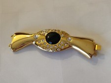 Chiusura fermaglio gancio collana 2 fili metallo colore oro nero strass c26